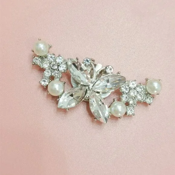 2pc Silver Embellished Rhinestone Shoe Clips – Elegant Crystal Accent for Heels, - Picture 9 of 11